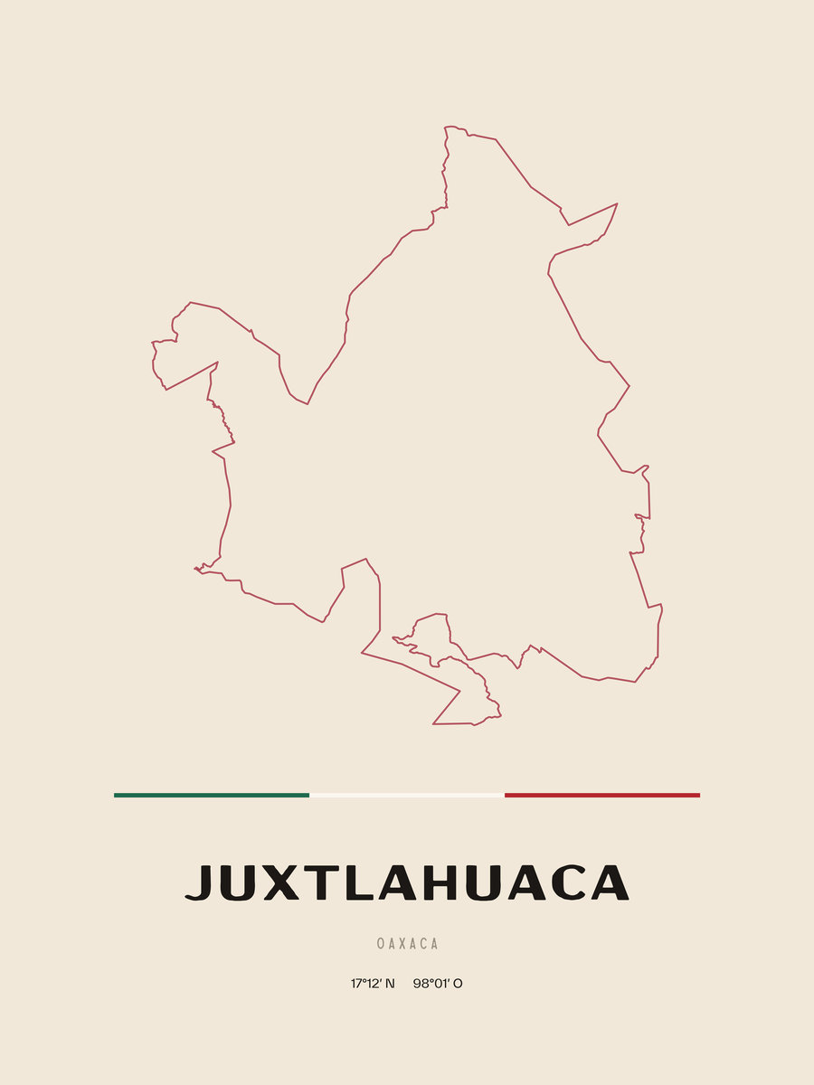 Framed poster of Juxtlahuaca, Oaxaca.