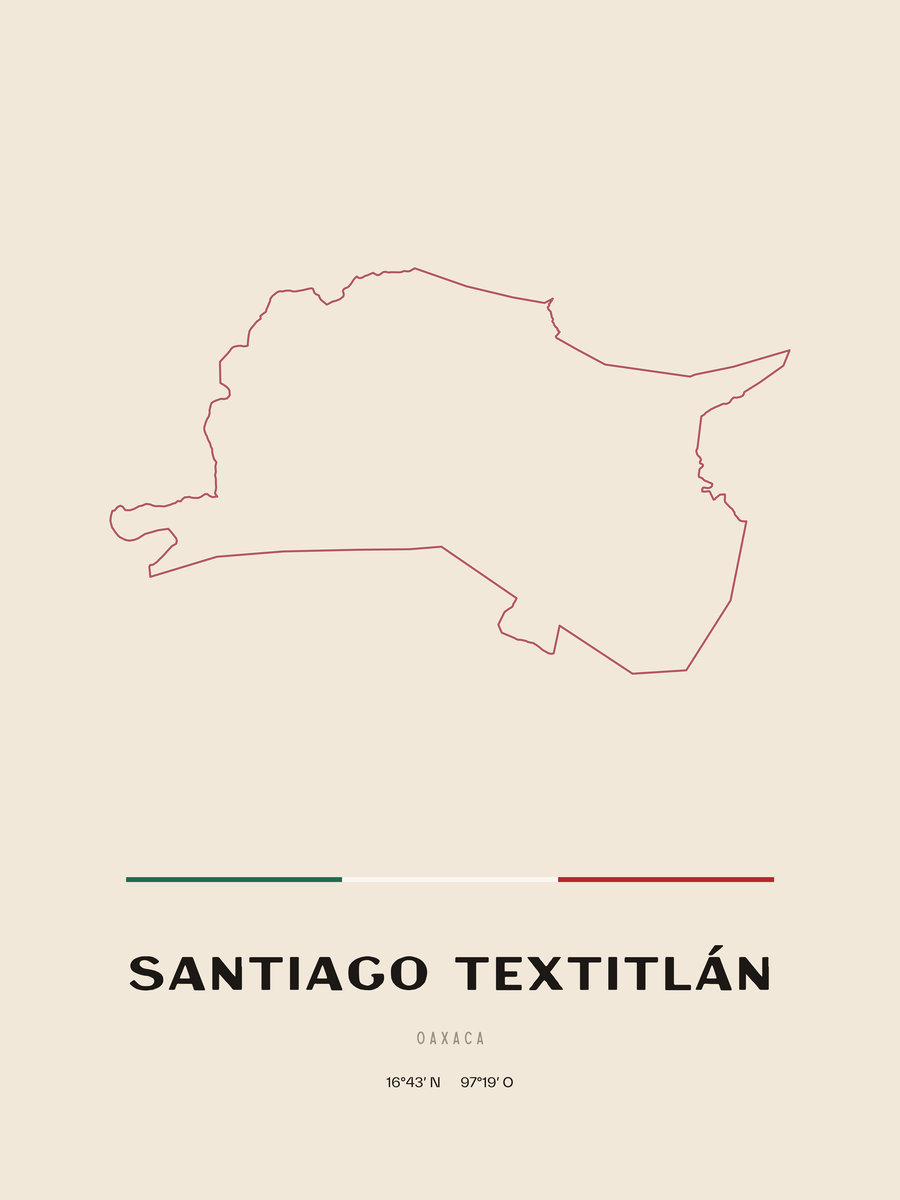 Framed poster of Santiago Textitlán, Oaxaca.