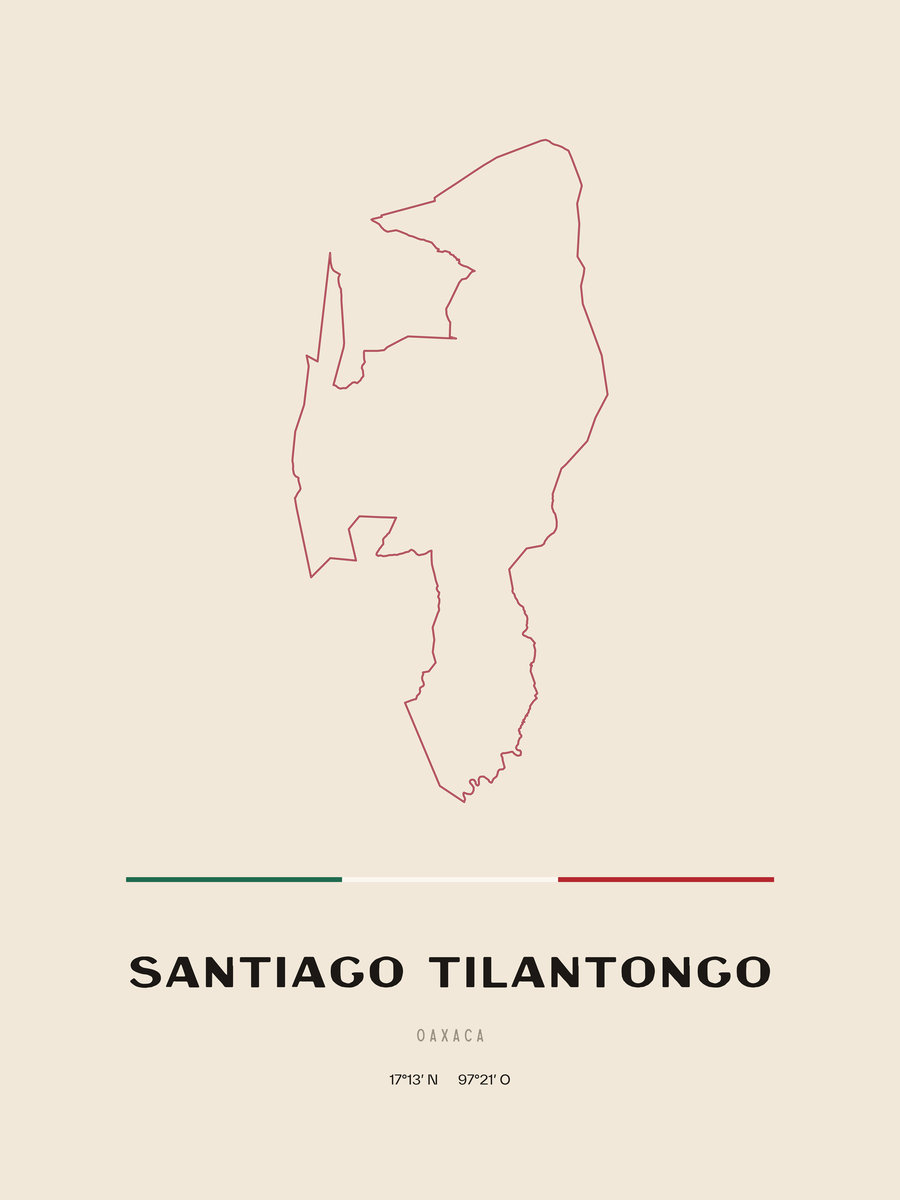 Framed poster of Santiago Tilantongo, Oaxaca.