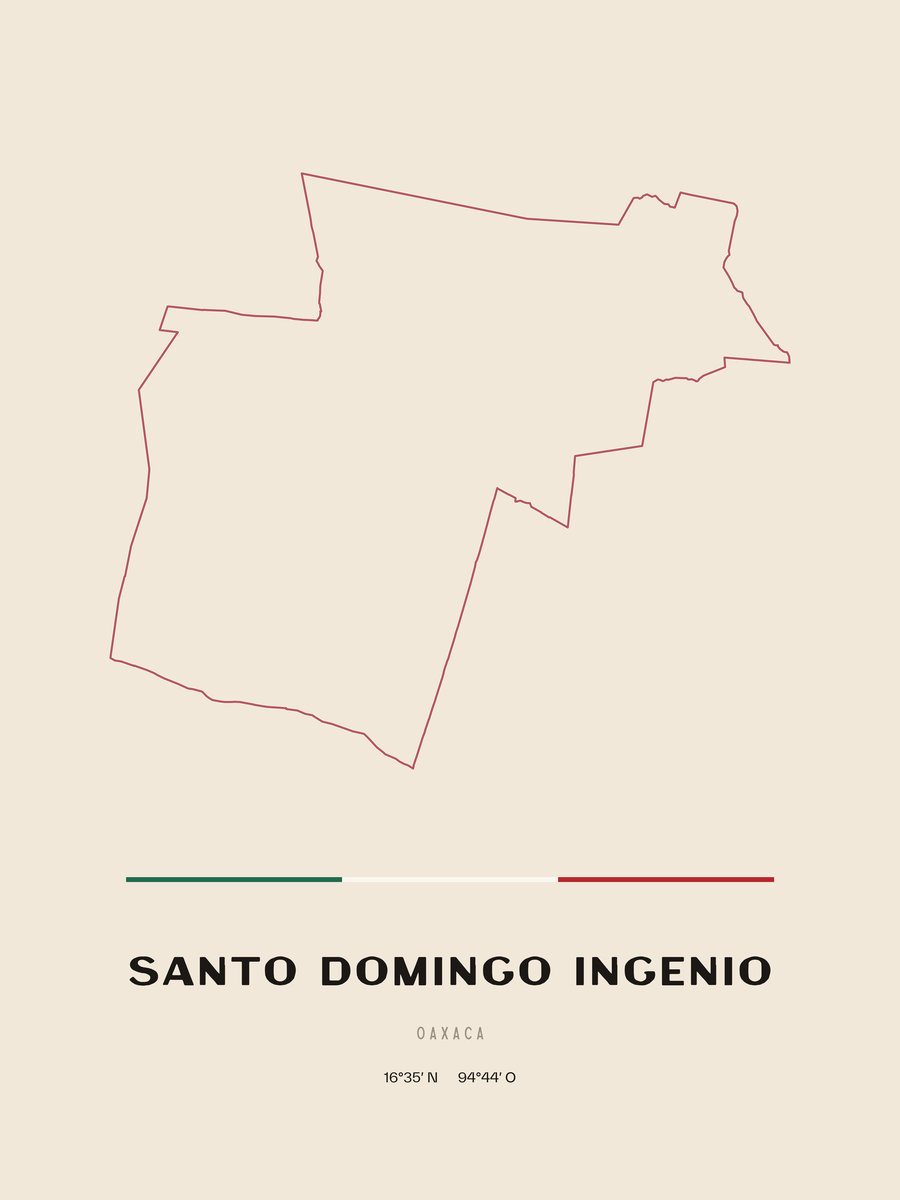 Framed poster of Santo Domingo Ingenio, Oaxaca.