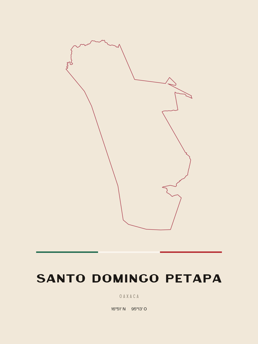 Framed poster of Santo Domingo Petapa, Oaxaca.