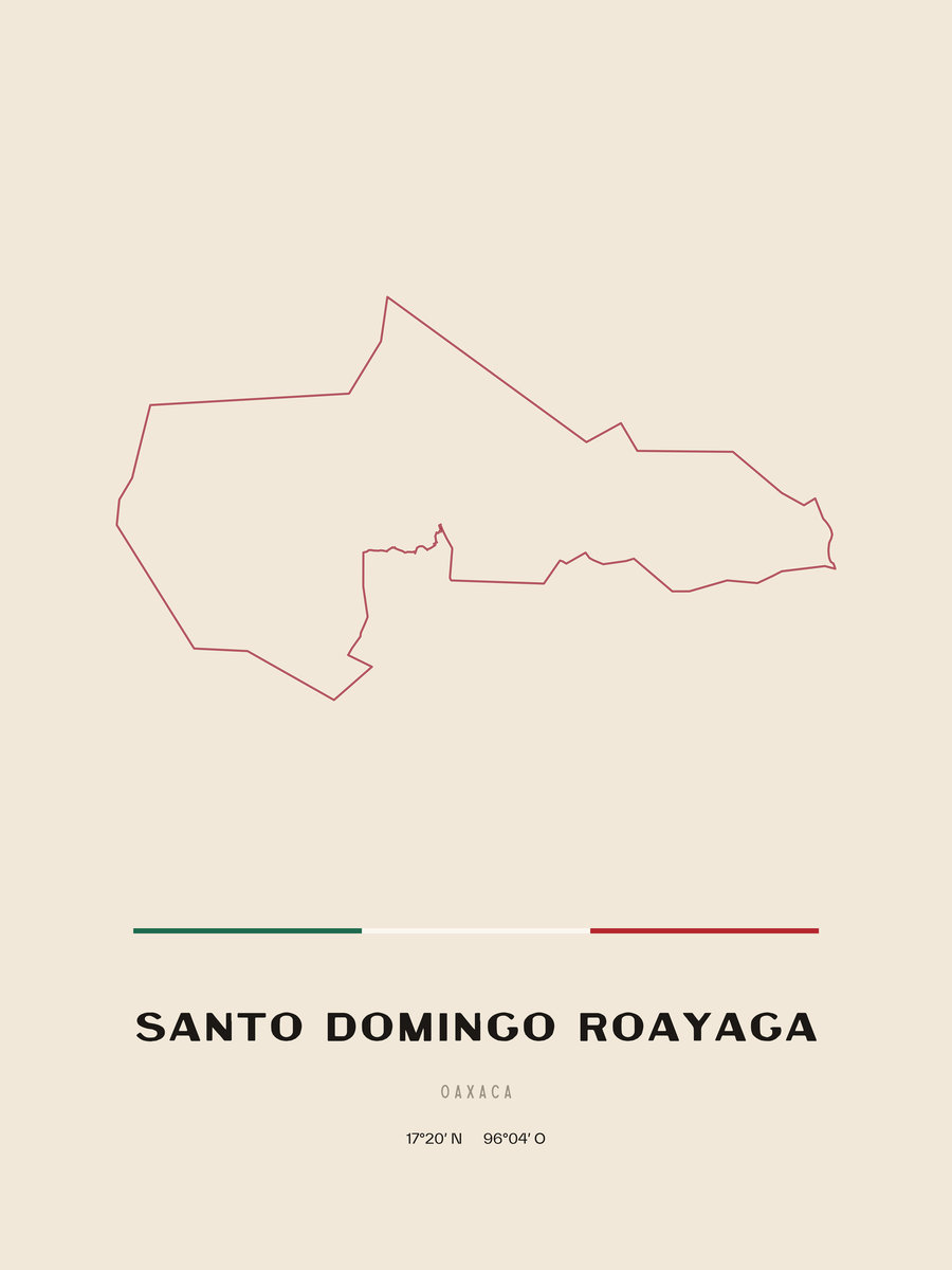 Framed poster of Santo Domingo Roayaga, Oaxaca.