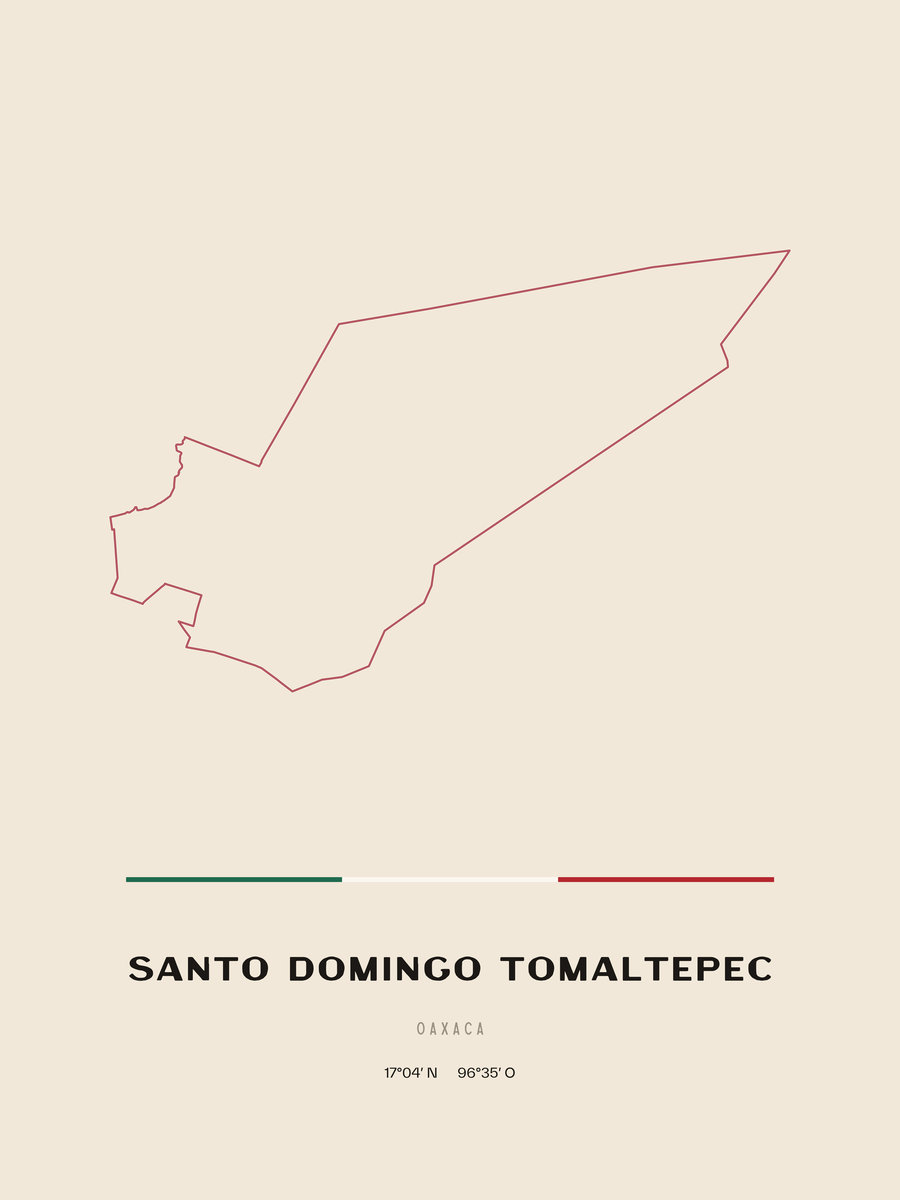 Framed poster of Santo Domingo Tomaltepec, Oaxaca.