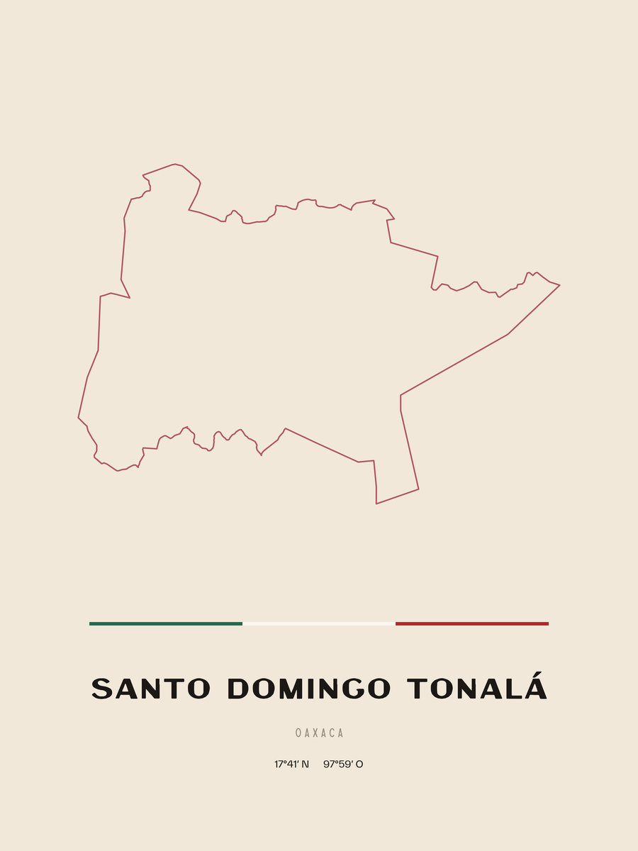 Framed poster of Santo Domingo Tonalá, Oaxaca.