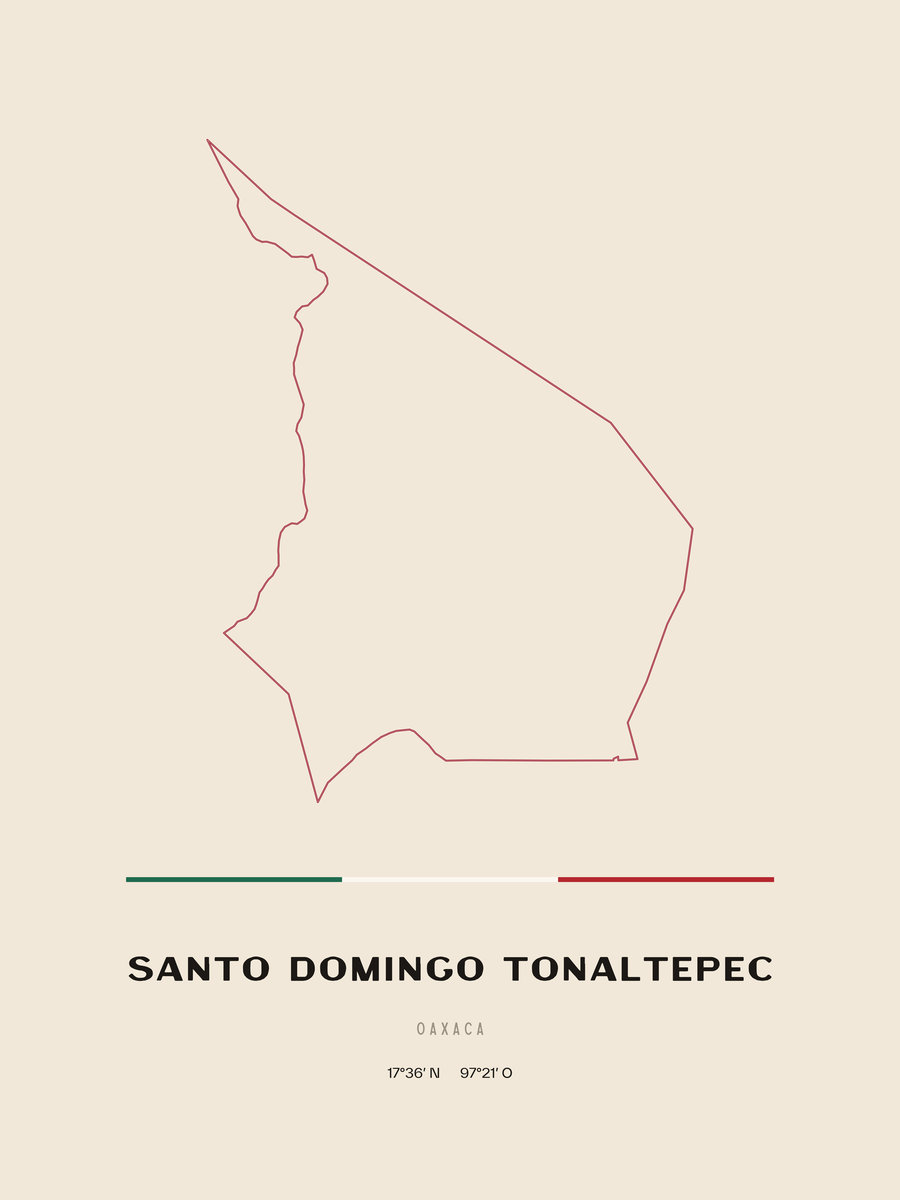 Framed poster of Santo Domingo Tonaltepec, Oaxaca.