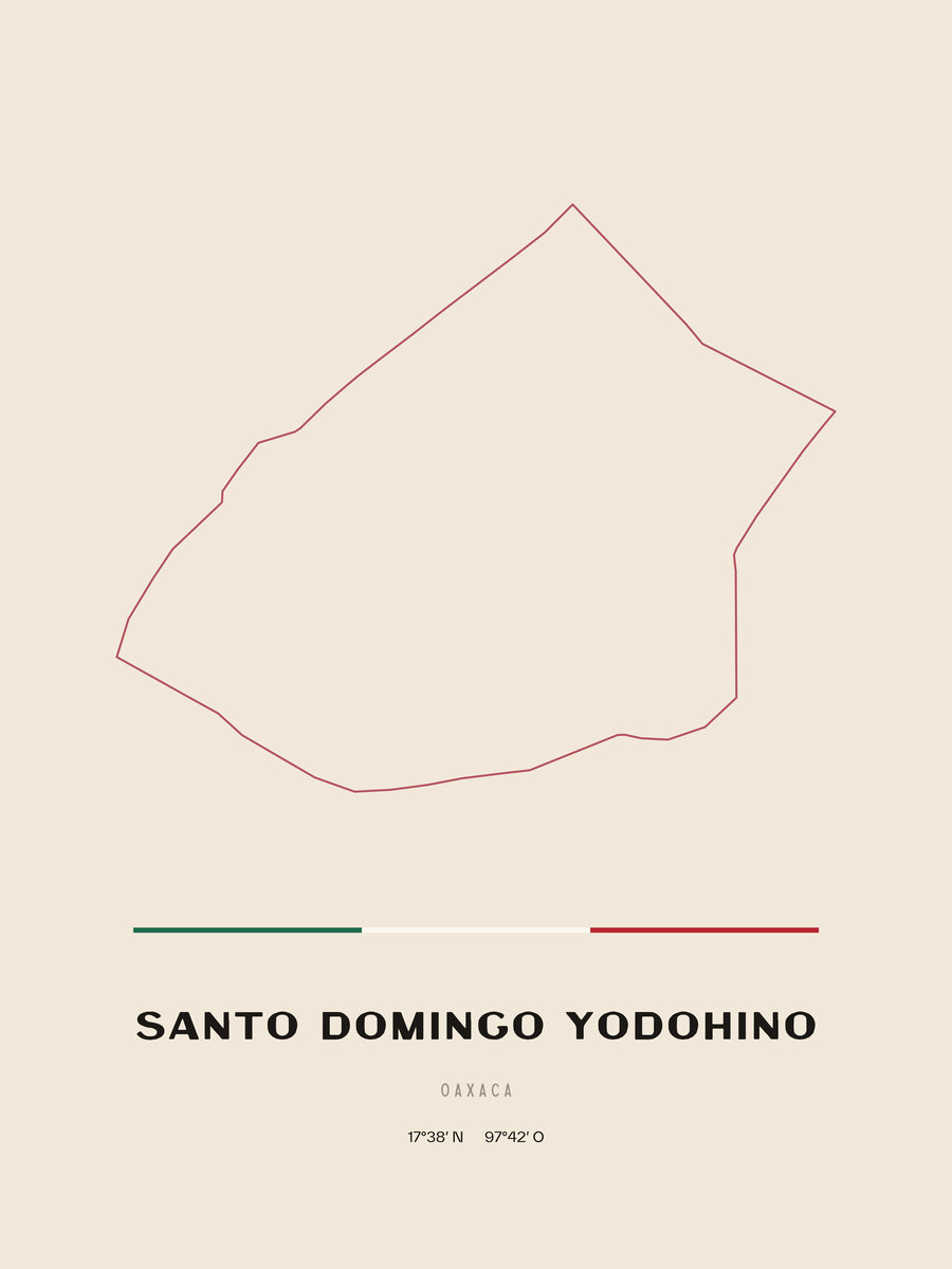 Framed poster of Santo Domingo Yodohino, Oaxaca.
