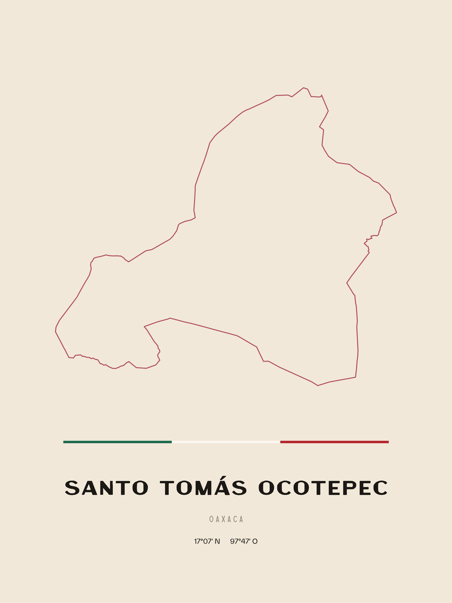 Framed poster of Santo Tomás Ocotepec, Oaxaca.