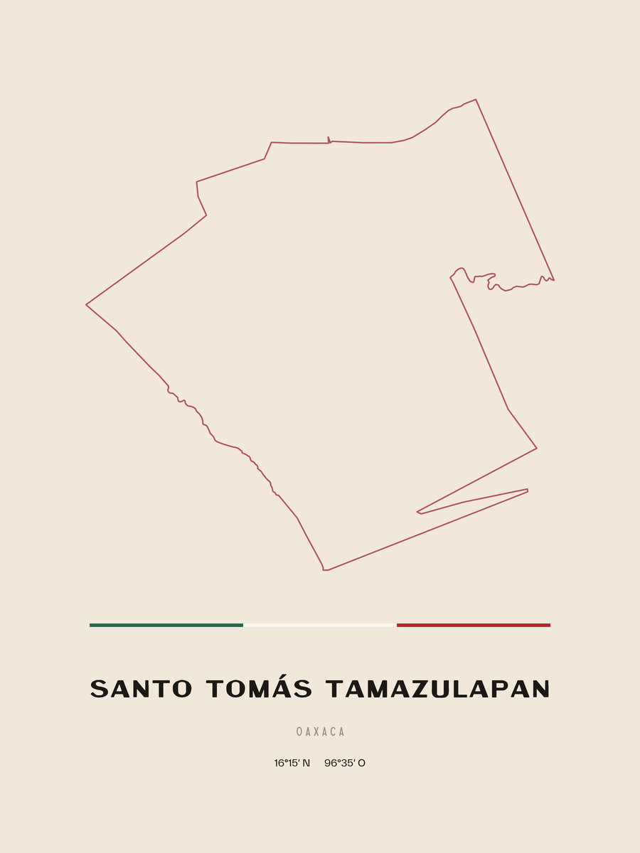 Framed poster of Santo Tomás Tamazulapan, Oaxaca.