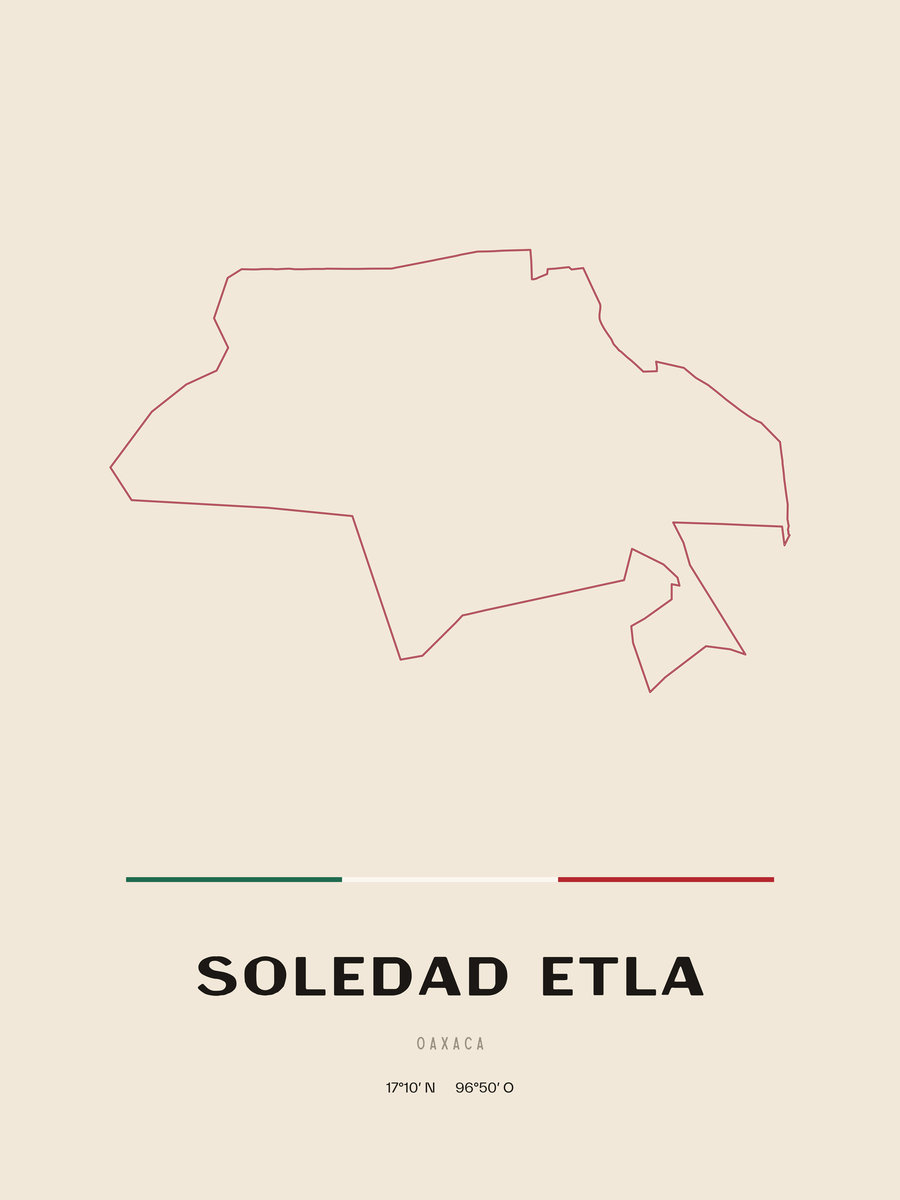 Framed poster of Soledad Etla, Oaxaca.