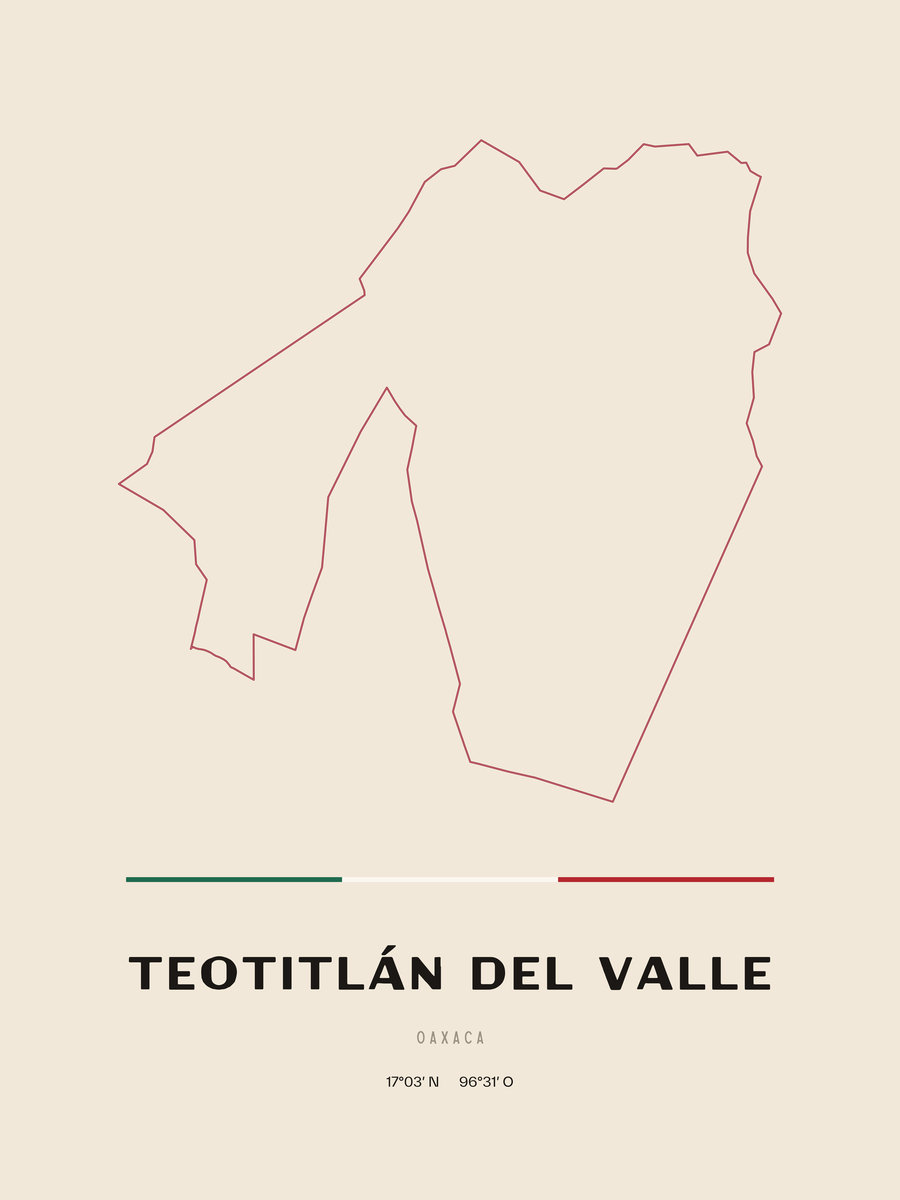 Framed poster of Teotitlán del Valle, Oaxaca.