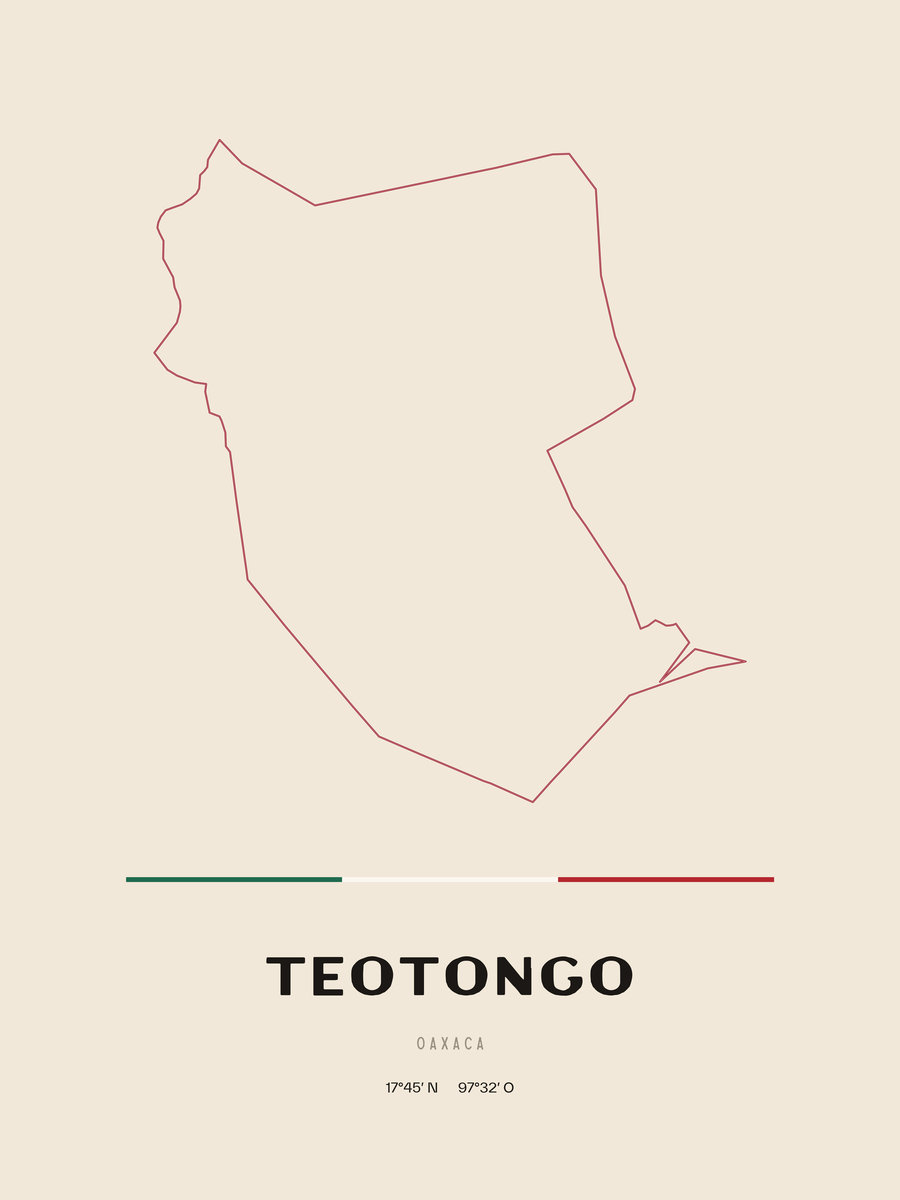 Framed poster of Teotongo, Oaxaca.
