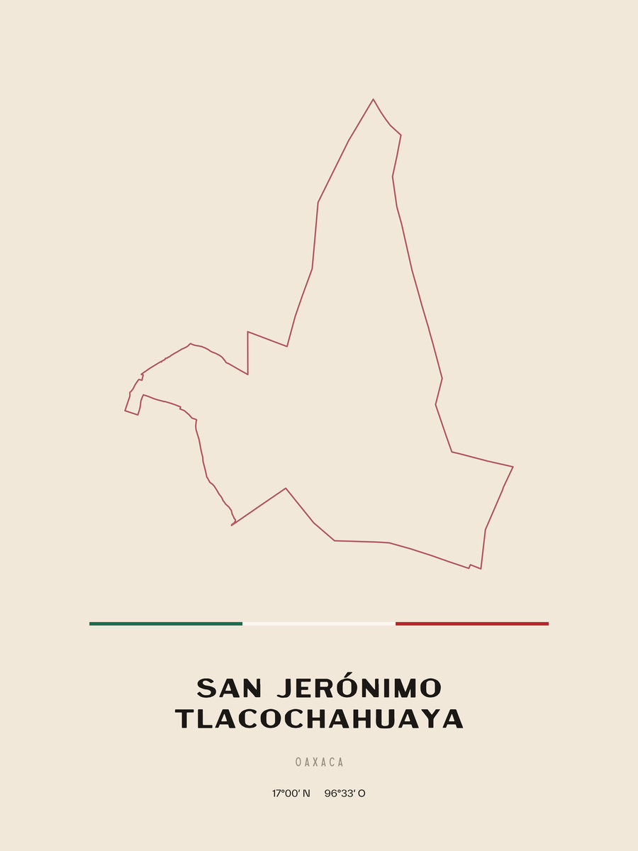 Framed poster of San Jerónimo Tlacochahuaya, Oaxaca.