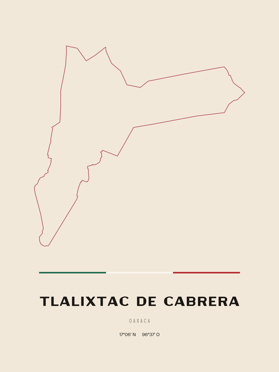 Framed poster of Tlalixtac de Cabrera, Oaxaca.