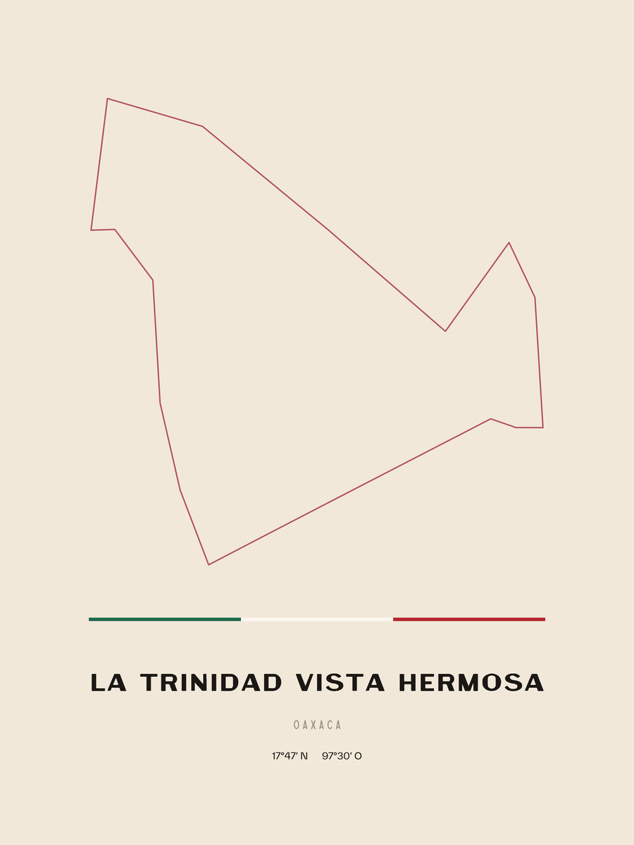 Framed poster of La Trinidad Vista Hermosa, Oaxaca.