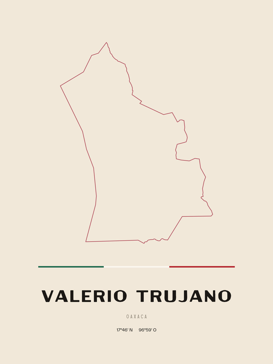 Framed poster of Valerio Trujano, Oaxaca.