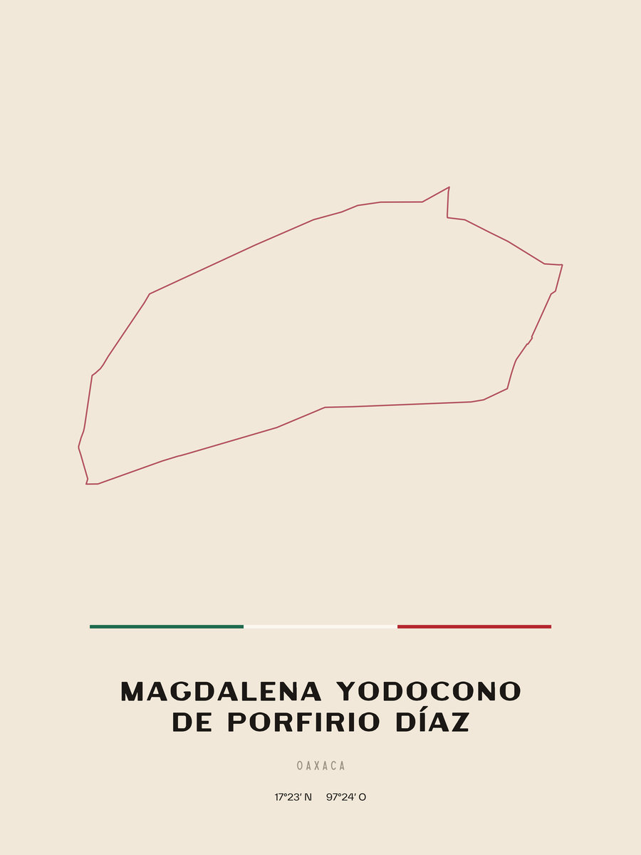 Framed poster of Magdalena Yodocono de Porfirio Díaz, Oaxaca.