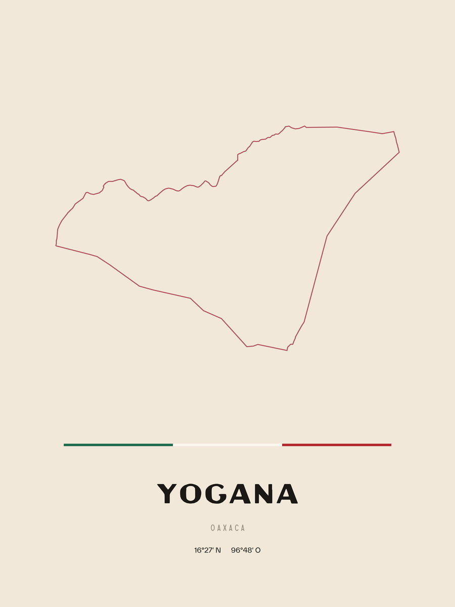 Framed poster of Yogana, Oaxaca.