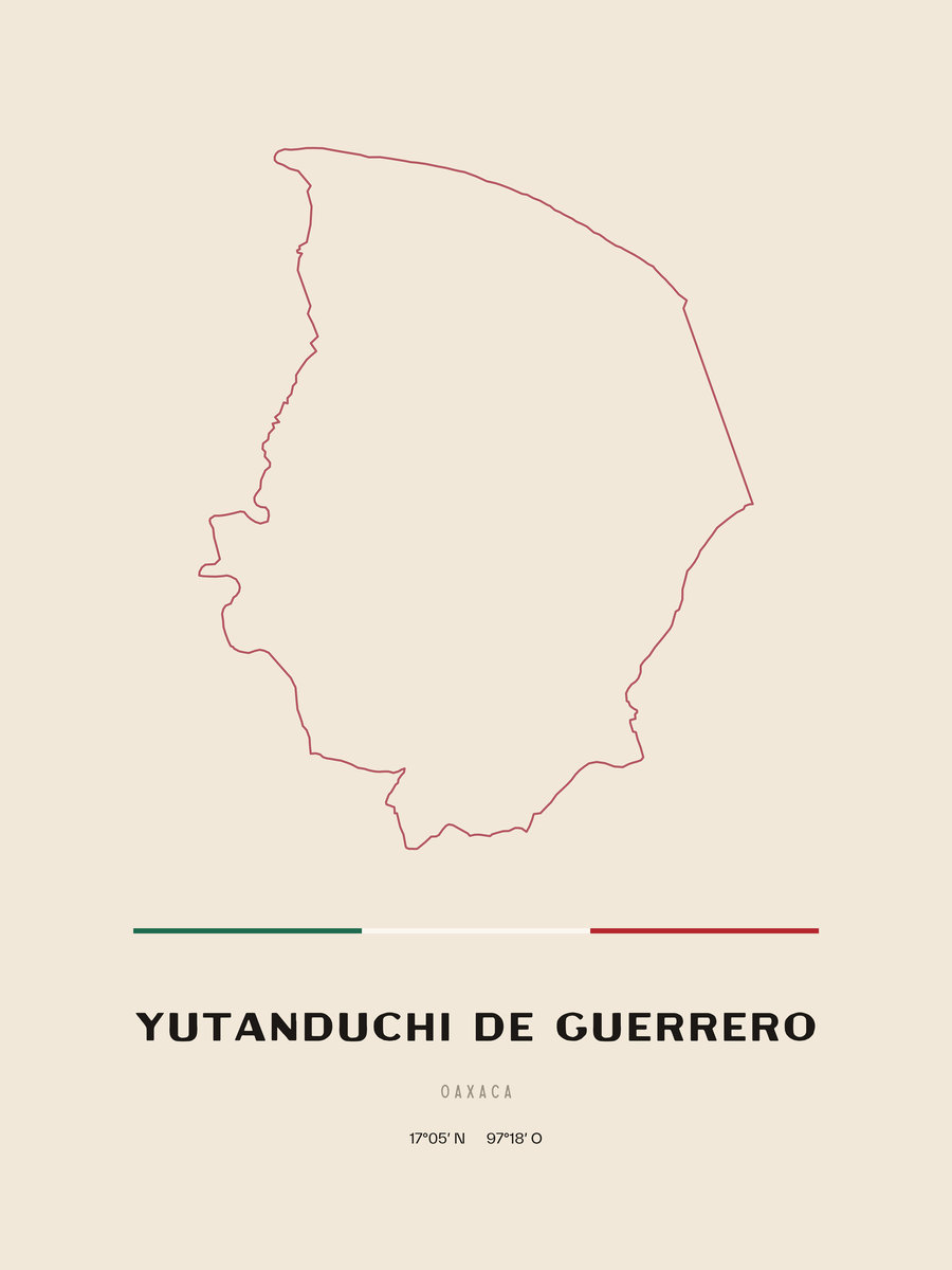 Framed poster of Yutanduchi de Guerrero, Oaxaca.