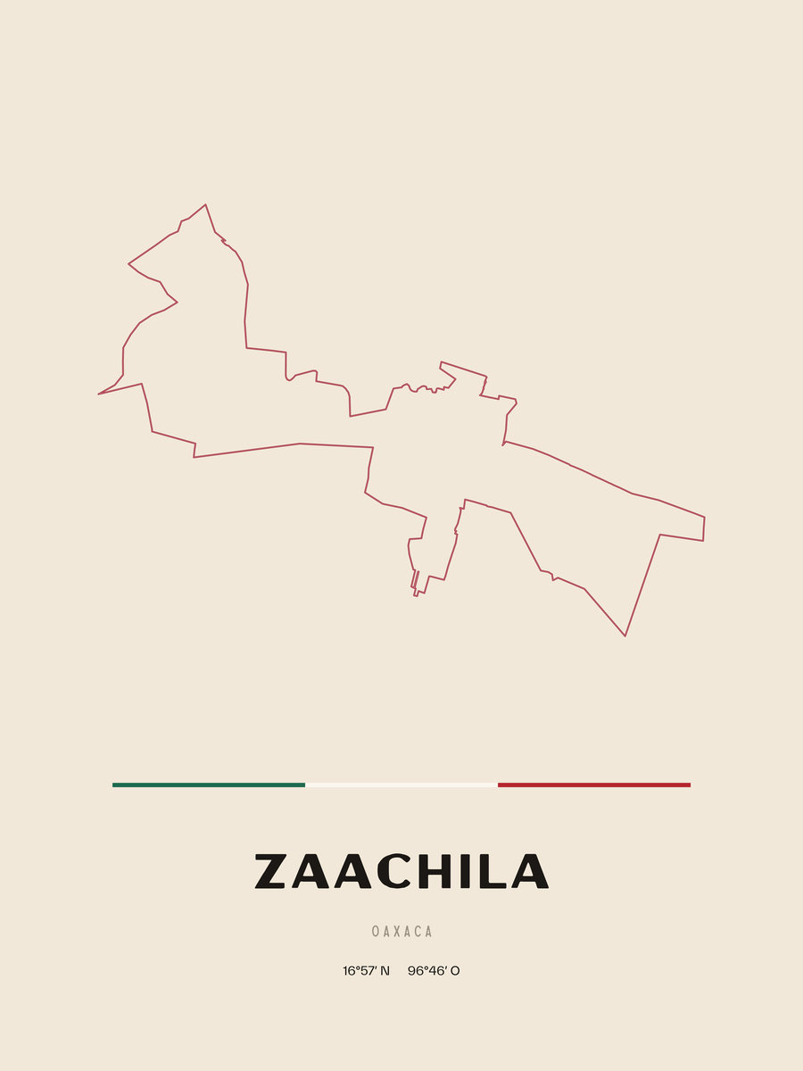 Framed poster of Zaachila, Oaxaca.
