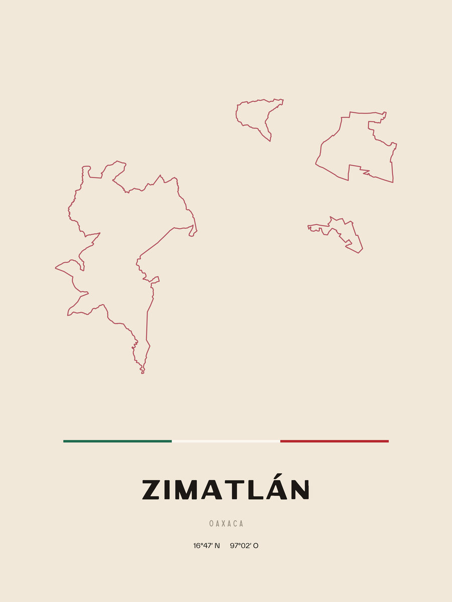 Framed poster of Zimatlán, Oaxaca.