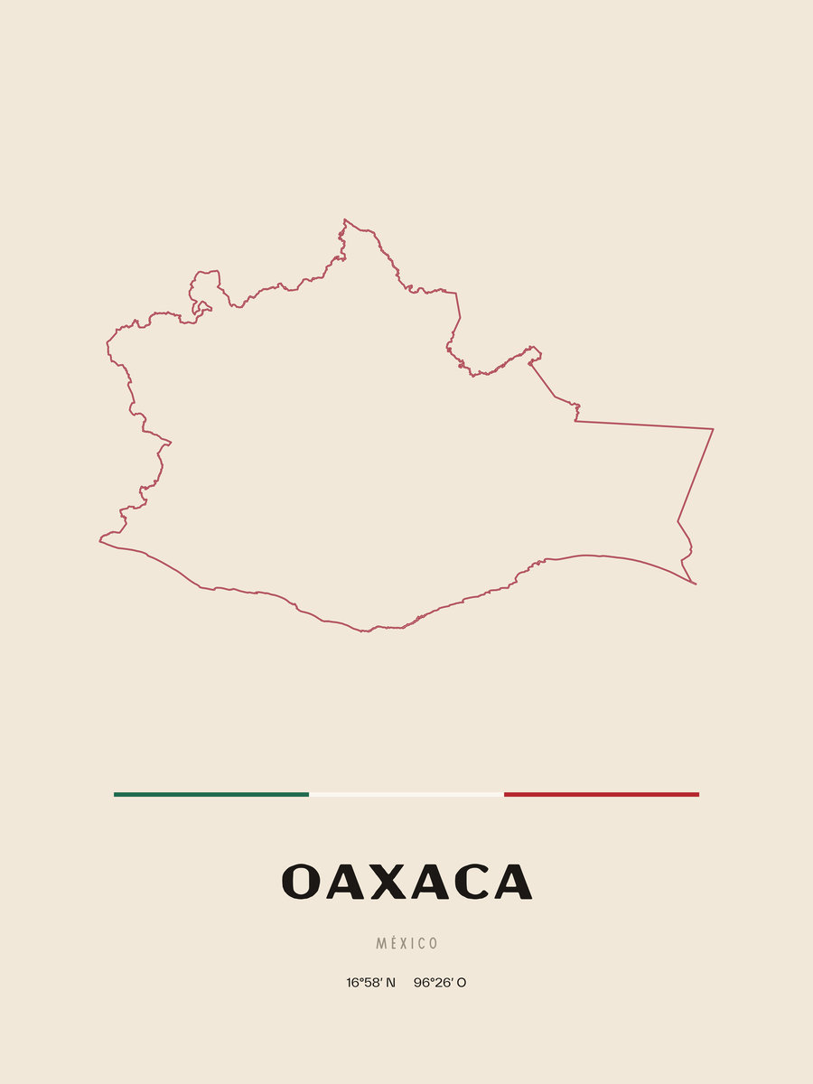 Framed poster of Oaxaca.