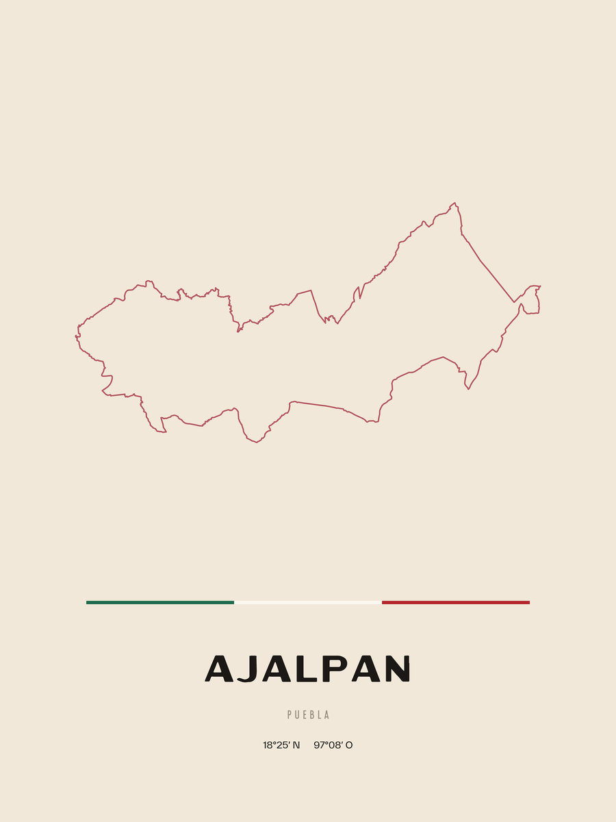 Framed poster of Ajalpan, Puebla.