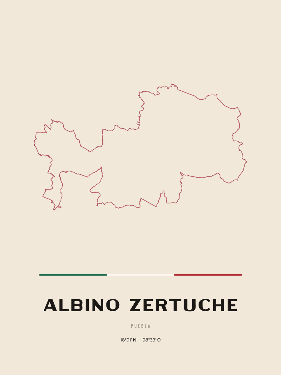 Framed poster of Albino Zertuche, Puebla.