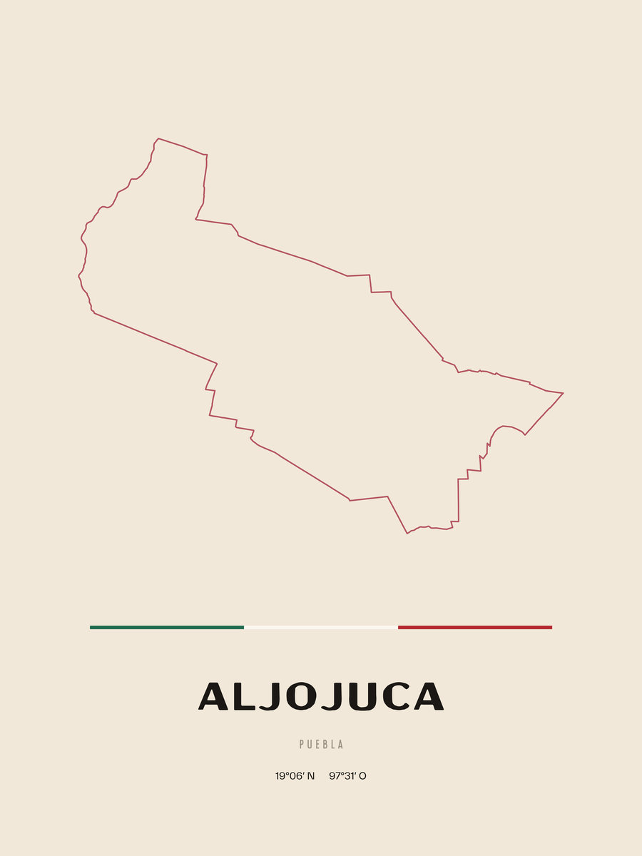 Framed poster of Aljojuca, Puebla.