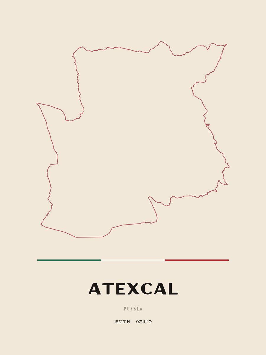 Framed poster of Atexcal, Puebla.