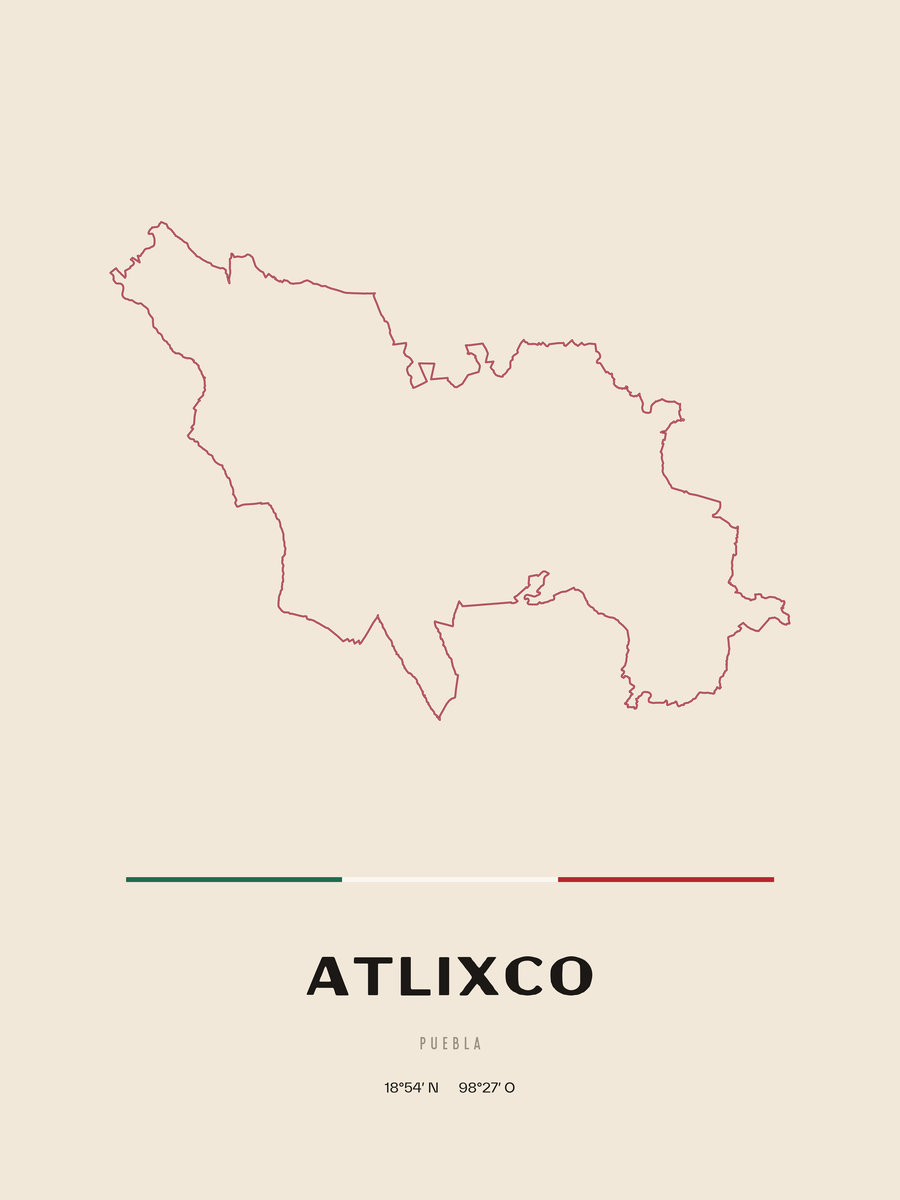 Framed poster of Atlixco, Puebla.