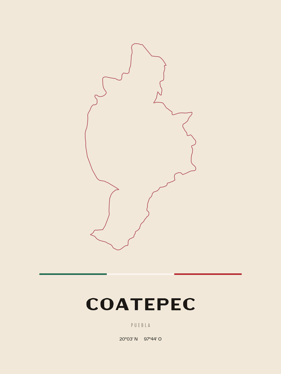 Framed poster of Coatepec, Puebla.