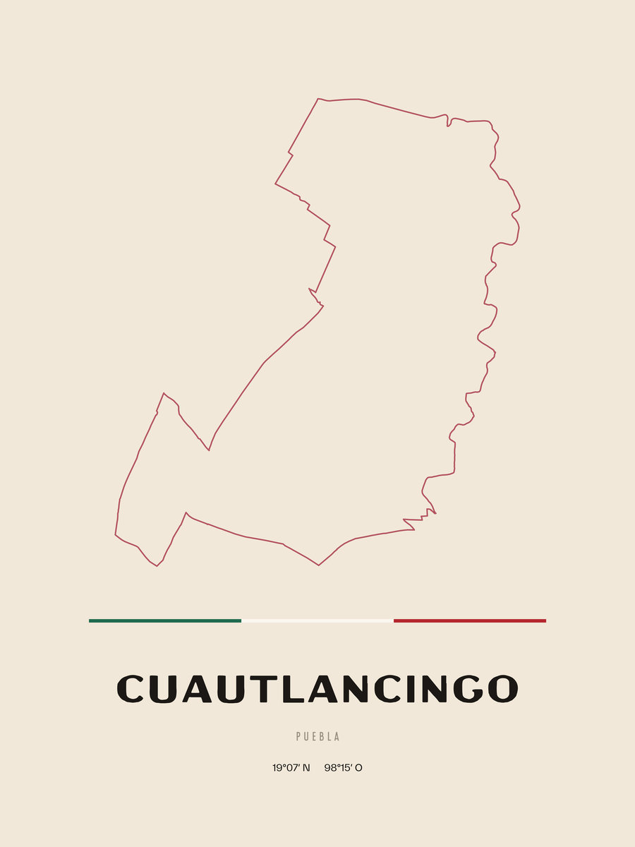 Framed poster of Cuautlancingo, Puebla.