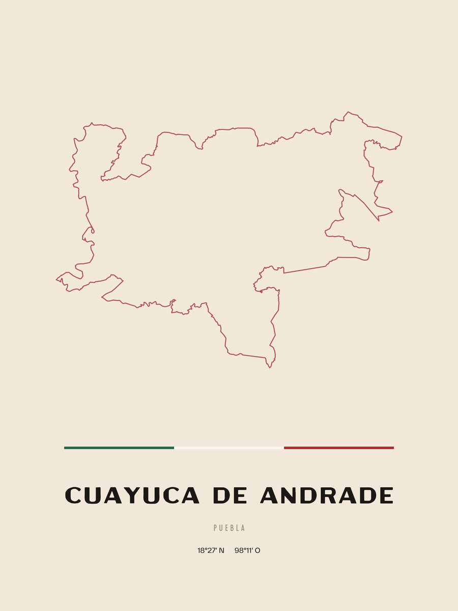 Framed poster of Cuayuca de Andrade, Puebla.