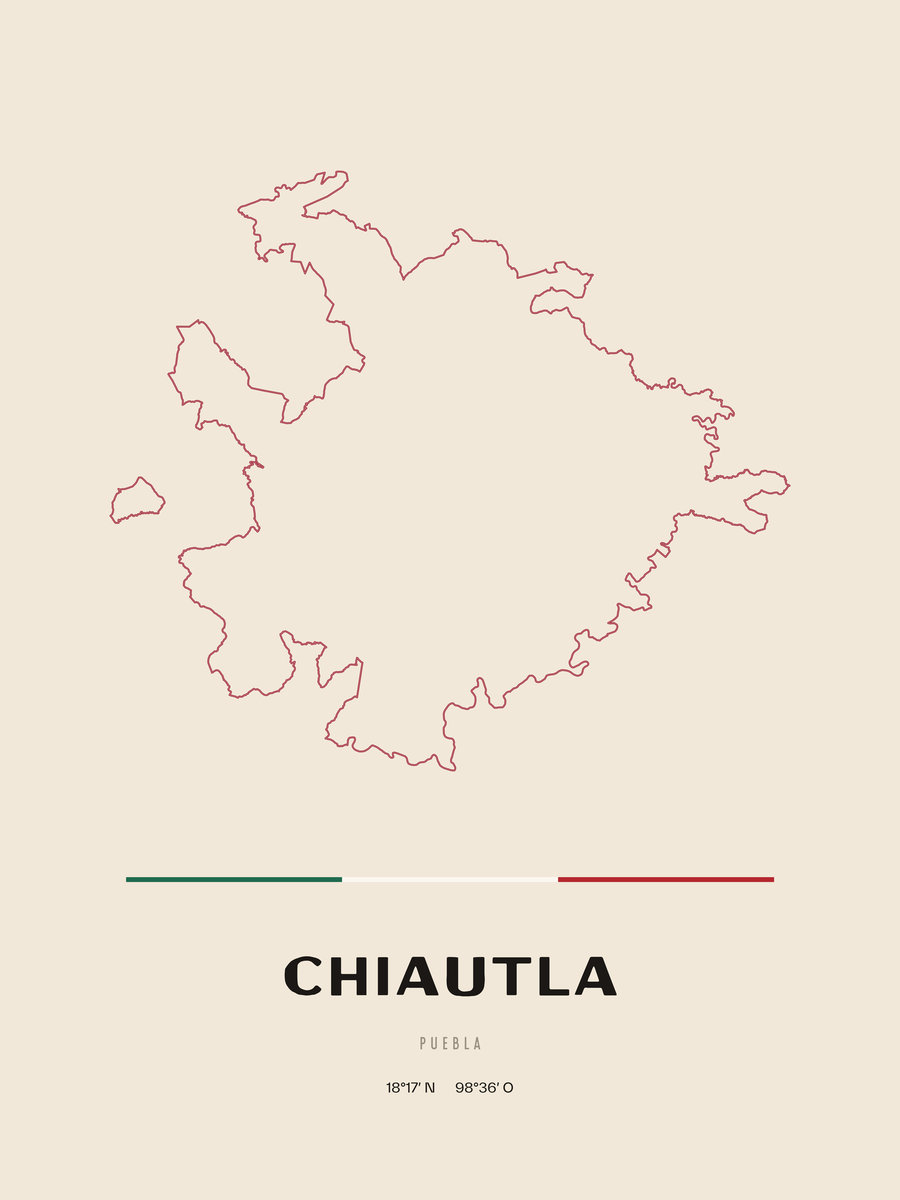 Framed poster of Chiautla, Puebla.