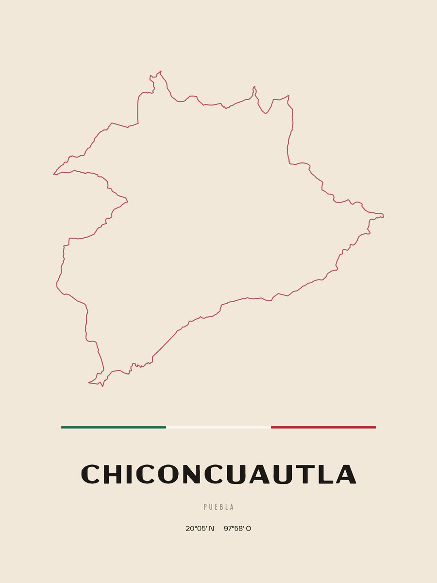 Framed poster of Chiconcuautla, Puebla.