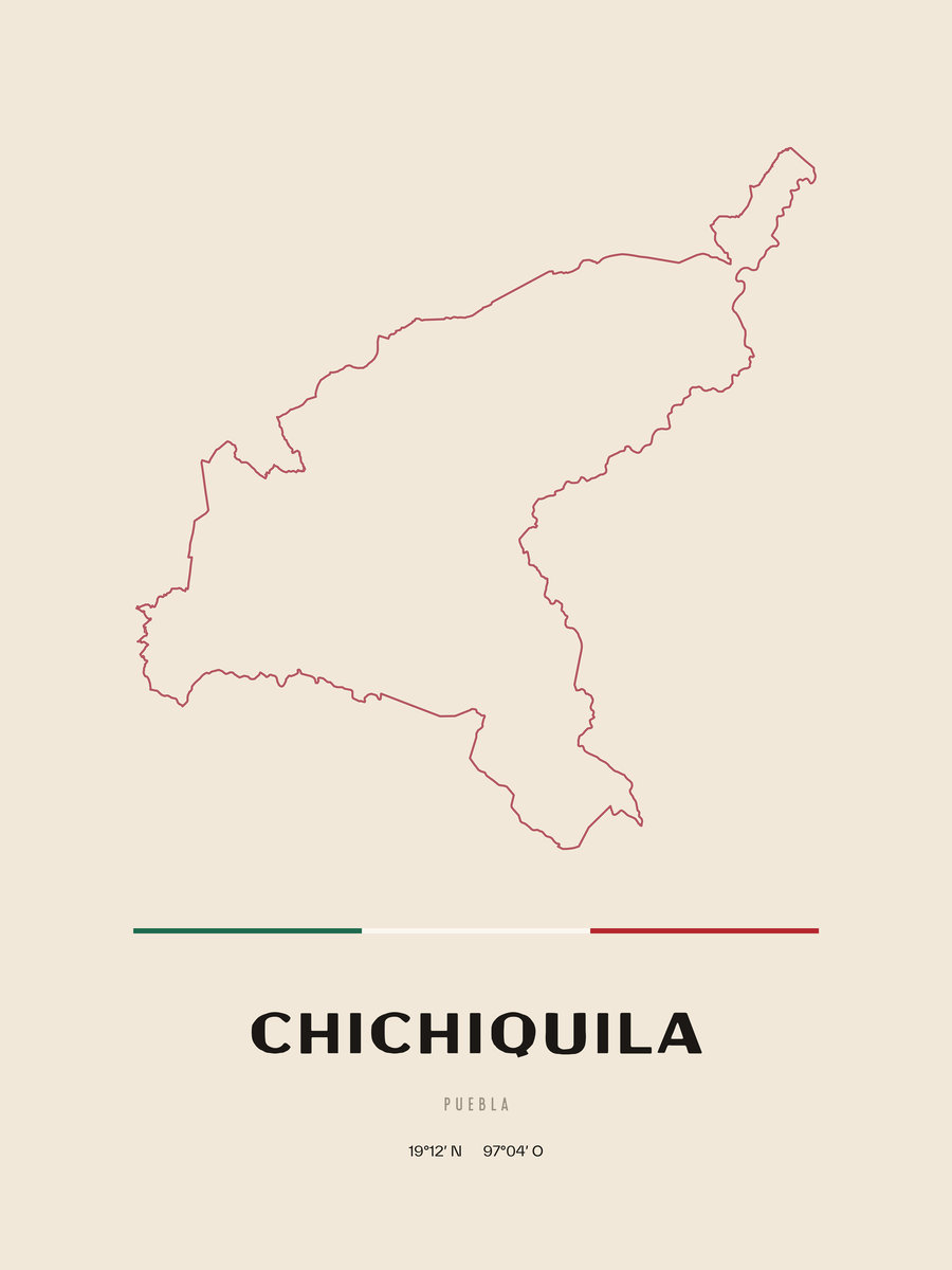Framed poster of Chichiquila, Puebla.