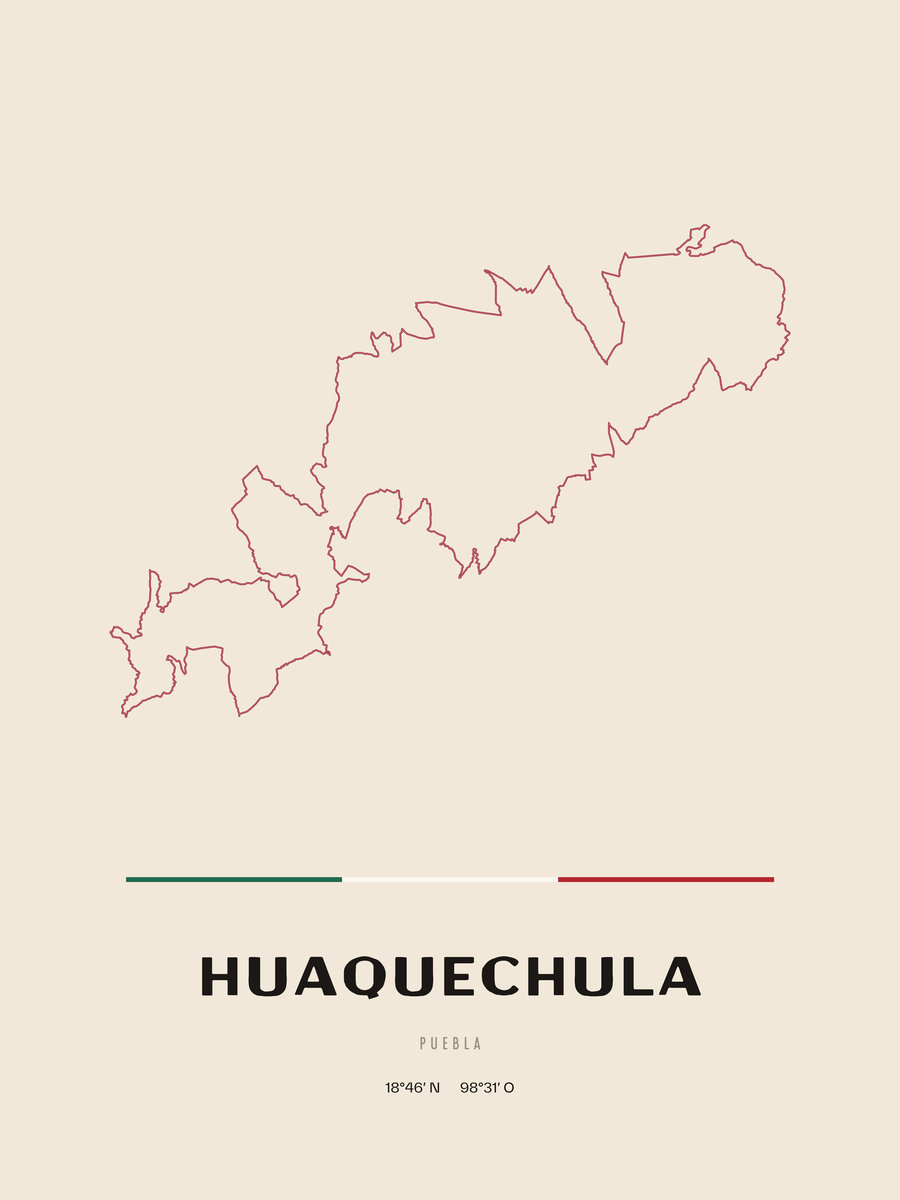 Framed poster of Huaquechula, Puebla.