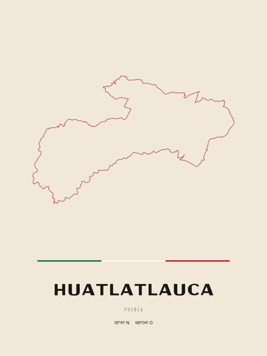 Framed poster of Huatlatlauca, Puebla.