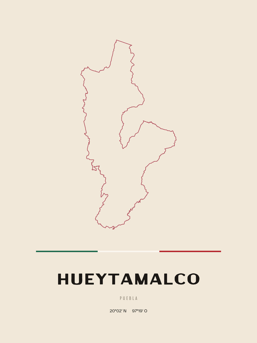 Framed poster of Hueytamalco, Puebla.