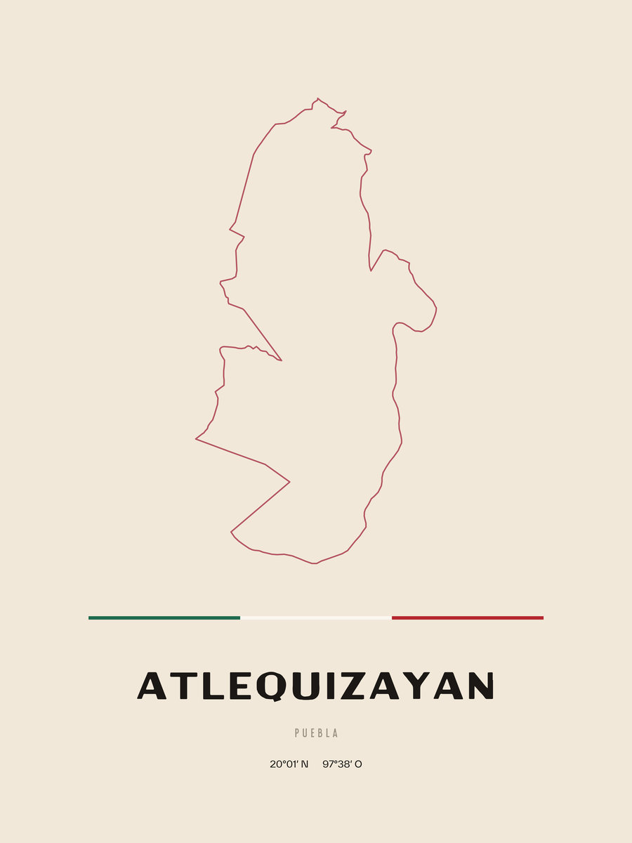 Framed poster of Atlequizayan, Puebla.