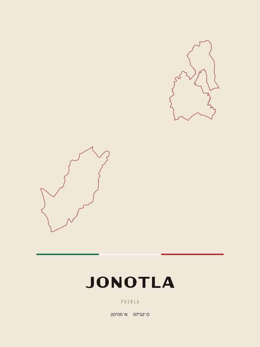 Framed poster of Jonotla, Puebla.
