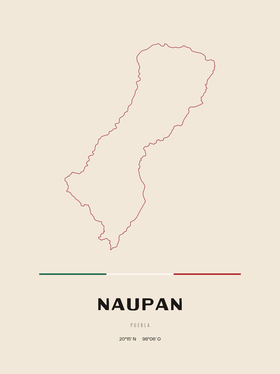 Framed poster of Naupan, Puebla.