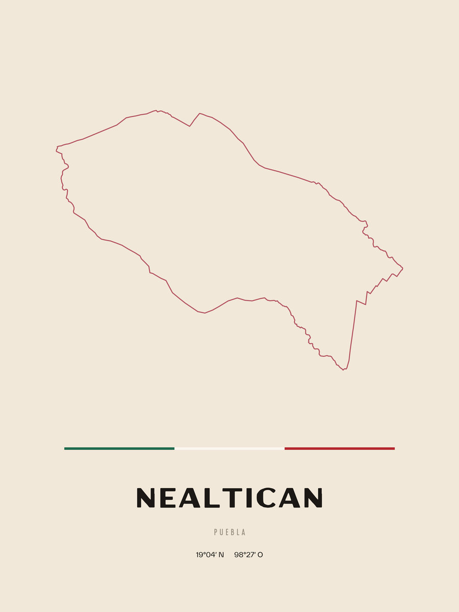 Framed poster of Nealtican, Puebla.