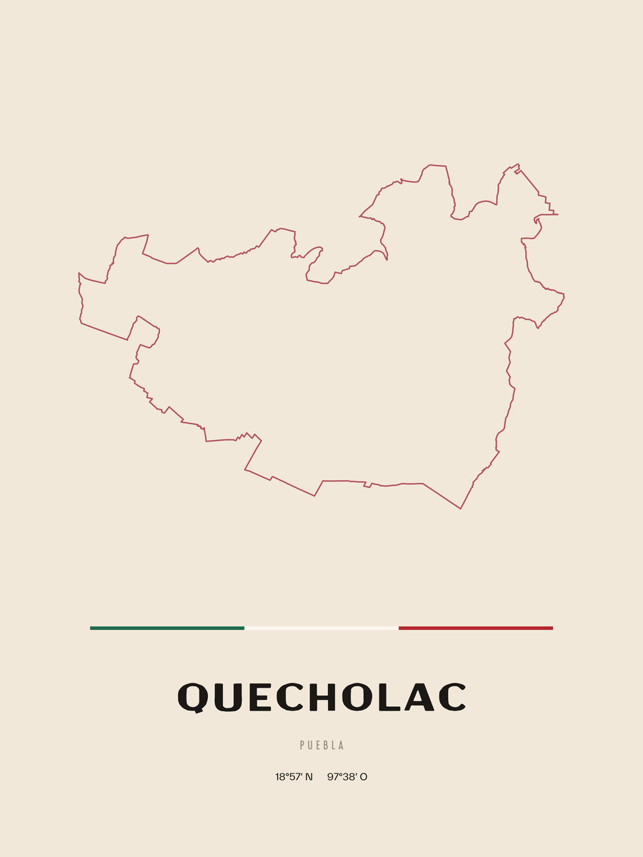 Framed poster of Quecholac, Puebla.
