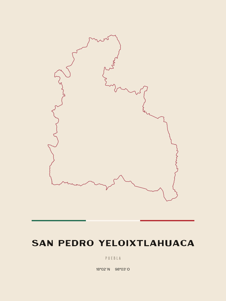 Framed poster of San Pedro Yeloixtlahuaca, Puebla.
