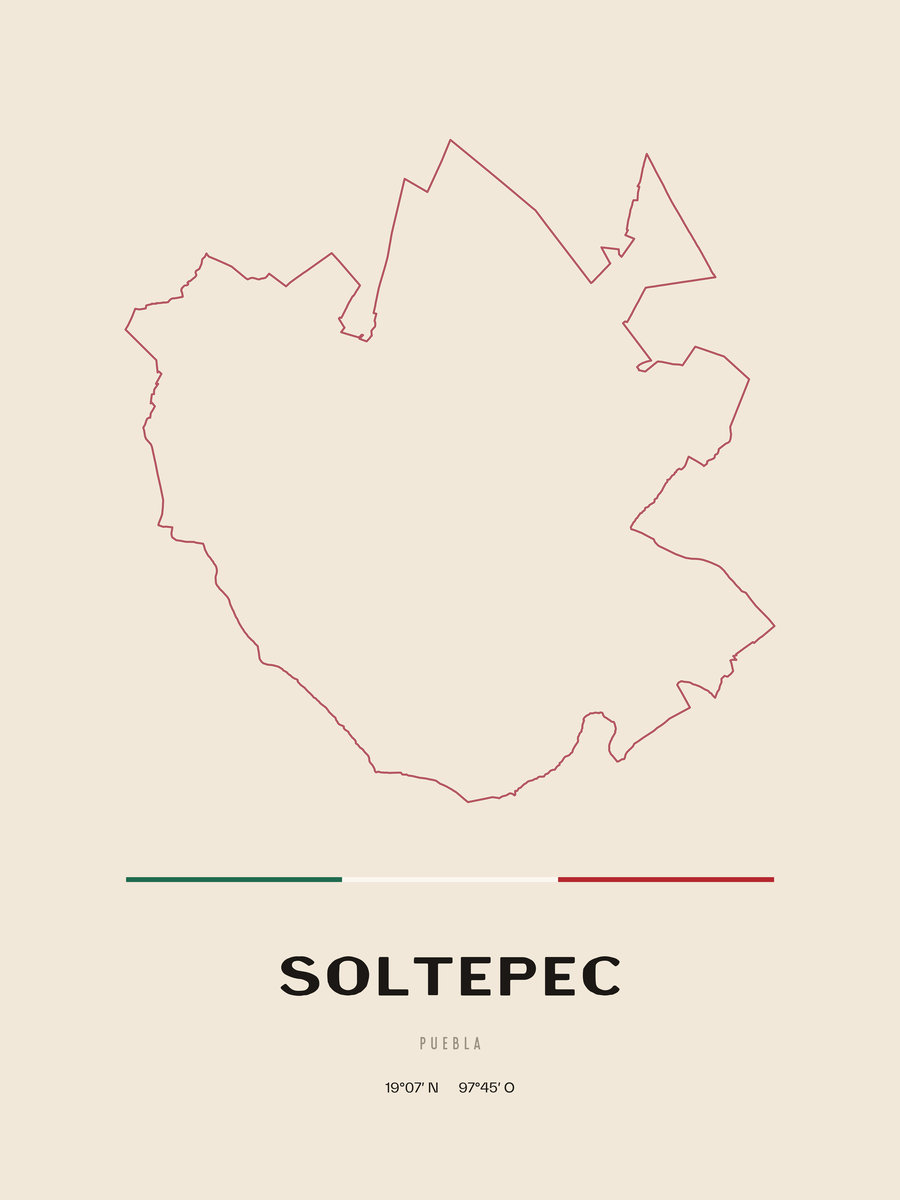 Framed poster of Soltepec, Puebla.