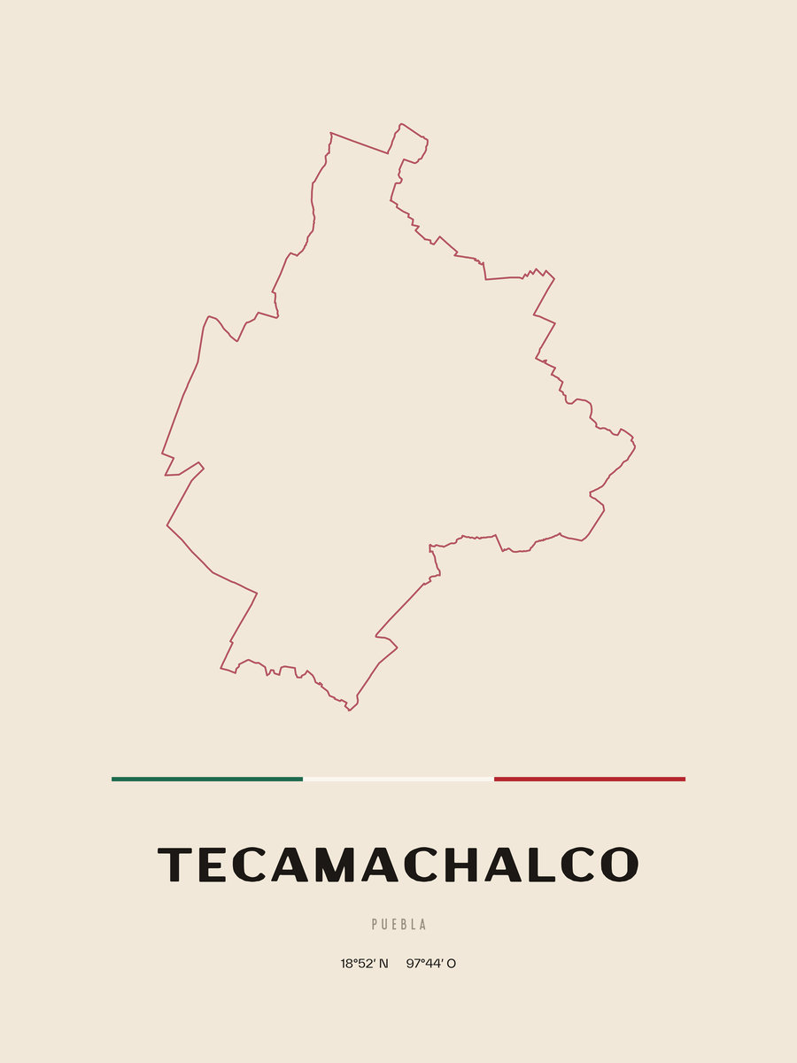 Framed poster of Tecamachalco, Puebla.