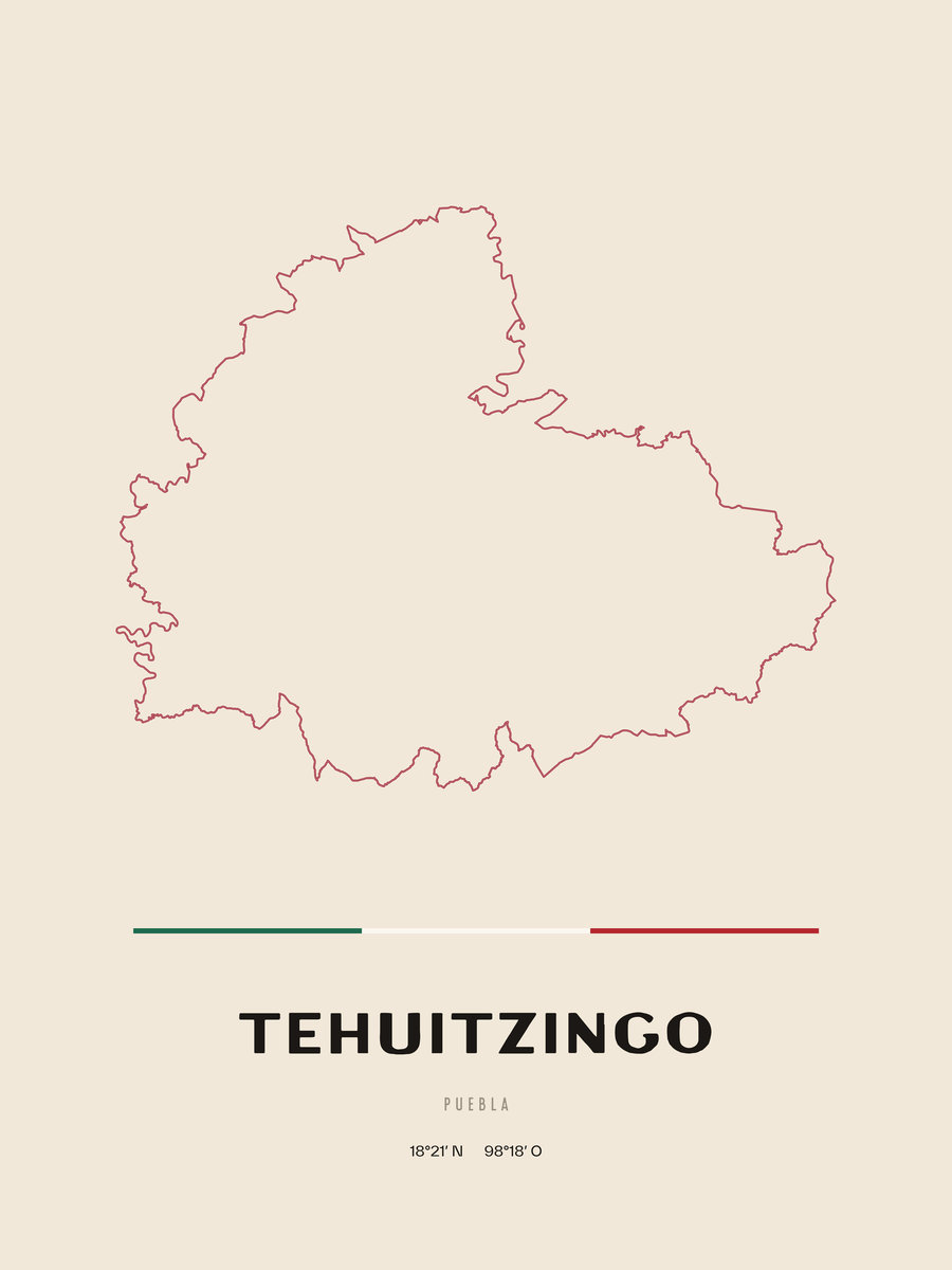 Framed poster of Tehuitzingo, Puebla.
