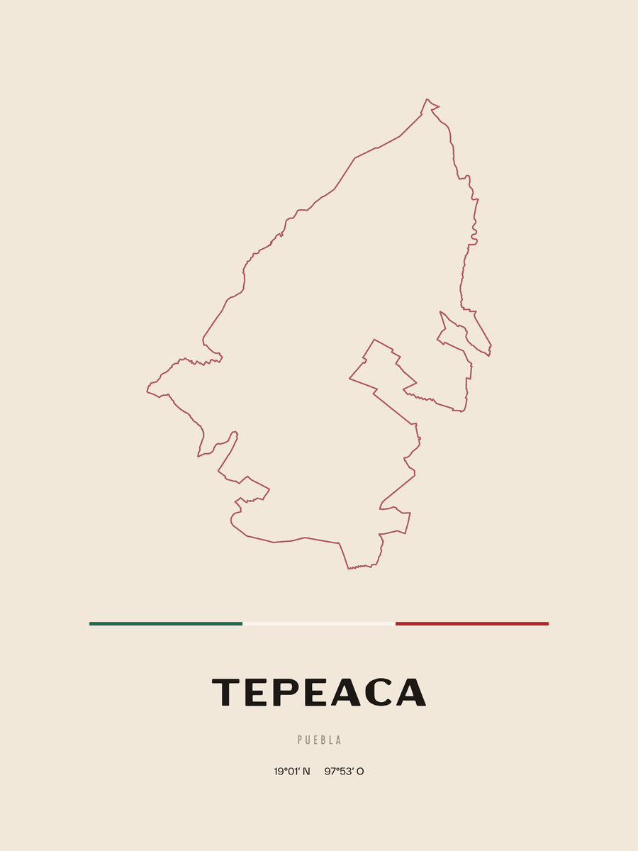 Framed poster of Tepeaca, Puebla.