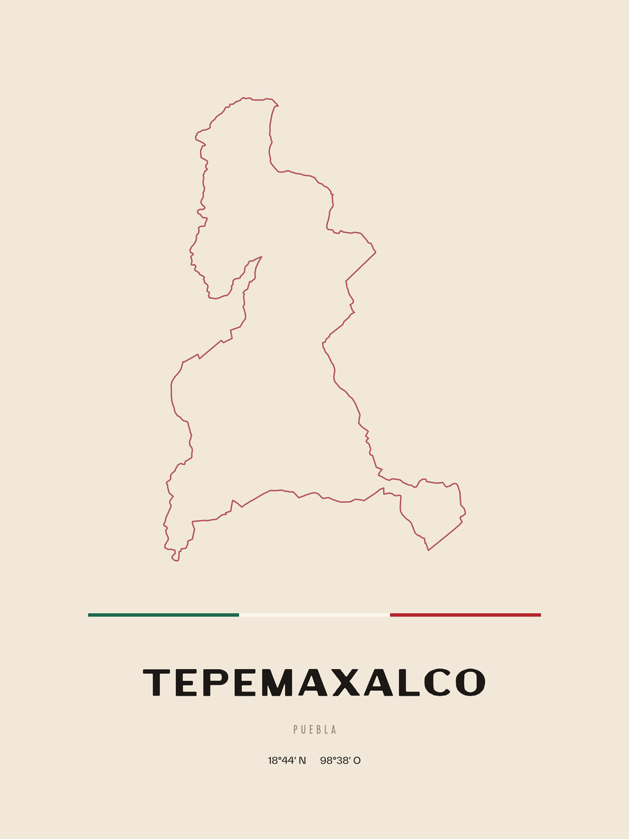 Framed poster of Tepemaxalco, Puebla.
